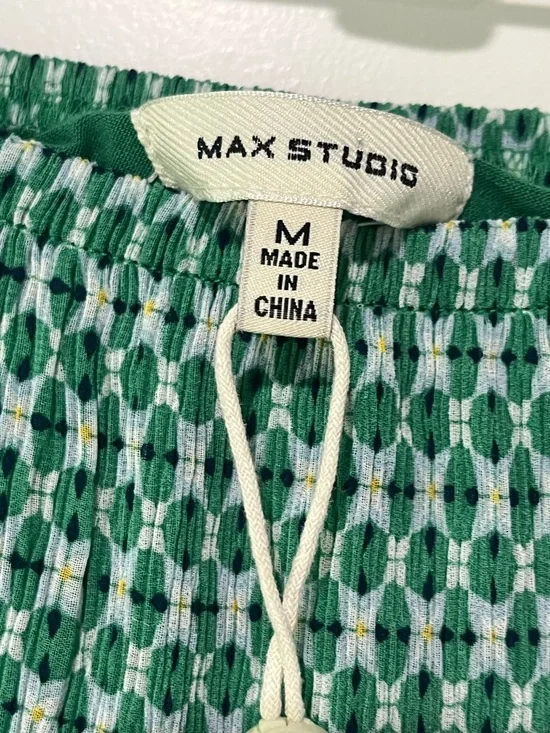Max Studio Green Printed Elastic-Waist Women's Skirt NWOT - Picture 4 of 5